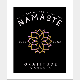 Namaste Gratitude Gangster Posters and Art